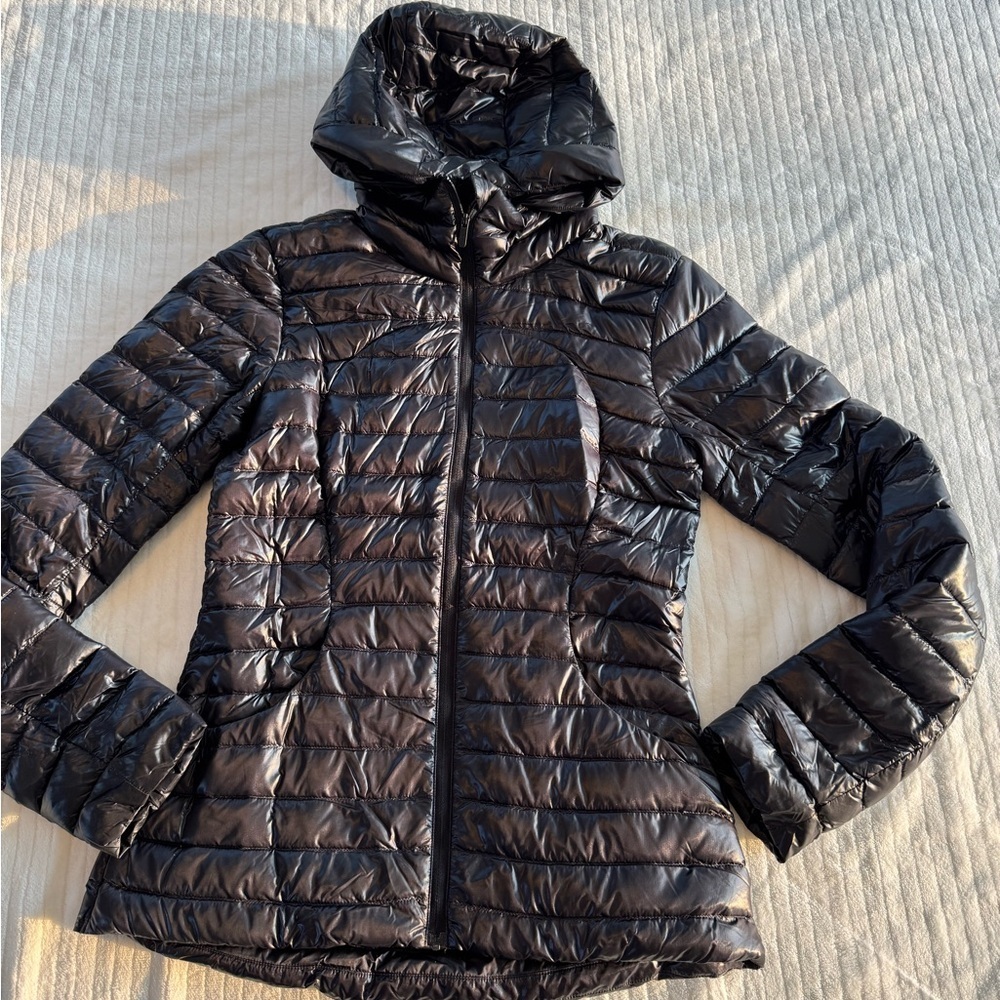 lululemon athletica Glossy Black Puffer Jacket